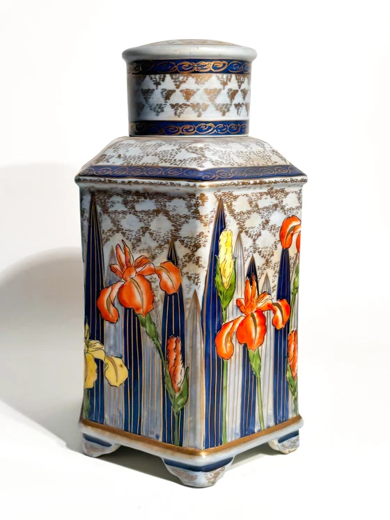 Art Nouveau Potiche Vase in Hand-Painted Italian Ceramic, 1920s (photo 10 of 12)