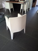 4 sedie Driade Toy Design – Bianche – Philippe Starck per giardino o sala da pranzo
