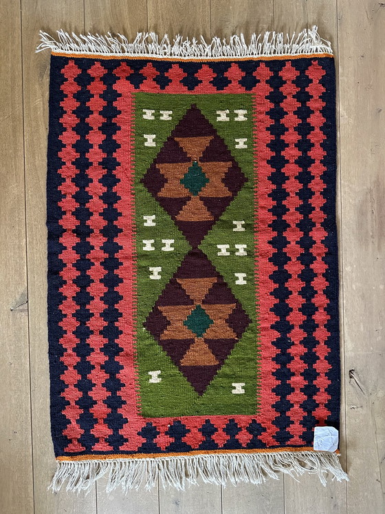 Image 1 of Authentique Kelim Persan tissé à la main Nouveau 105x63