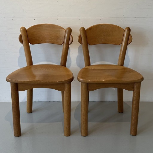 4 Danish solid pine chairs by Rainer Daumiller