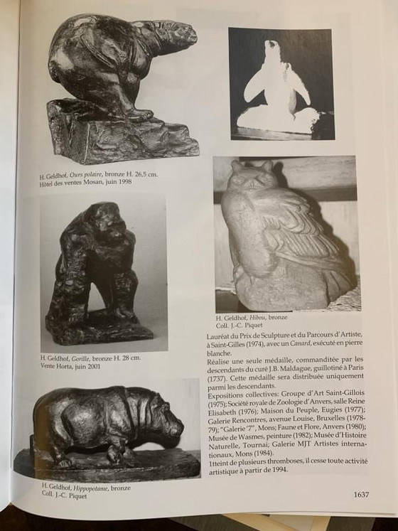Sculptures d'animaux hiboux en pierre par Herbert Geldhof, années 1960 – Stone, Mid Century Modern (photo 10 of 16)