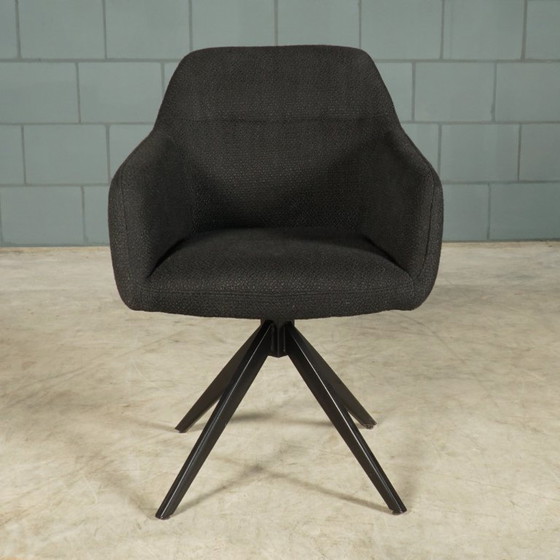 Image 1 of Set di 8 sedie girevoli / sedie da pranzo - Kick Ravi - Nero