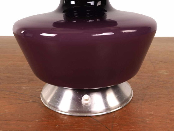 Image 1 of Holmegaard Tischlampe - Dänisch Mid Century Modern - Lila Glas