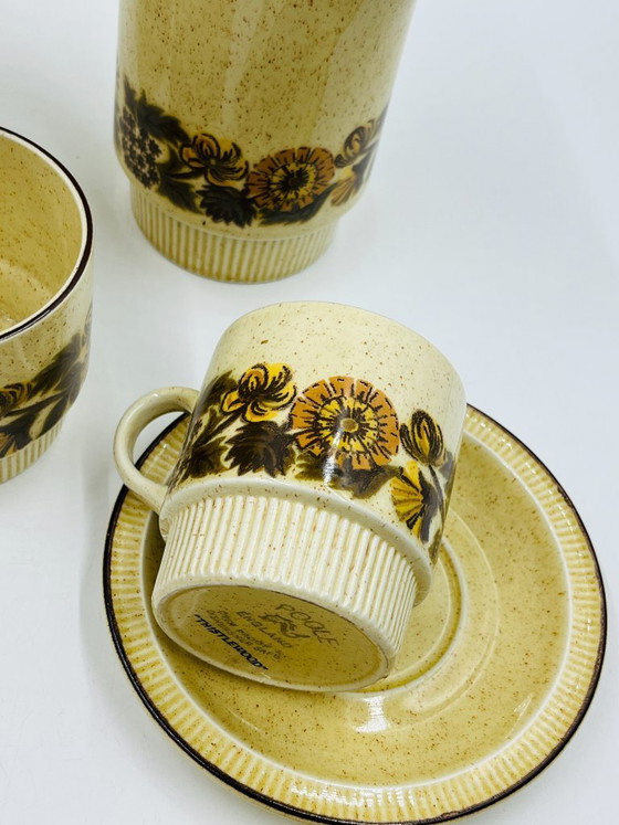 Image 1 of Poole Pottery Thistlewood koffieservies voor 4 personen