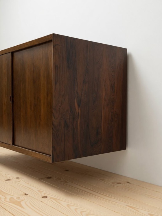 Image 1 of Poul Cadovius zwevend wanddressoir van palissanderhout, van CADO, jaren 1960.