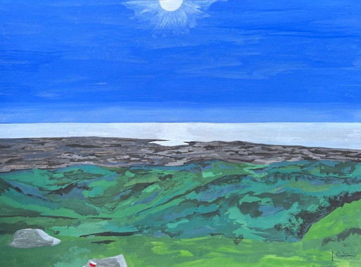 Gouache on natural paper. Size 30x40cm.