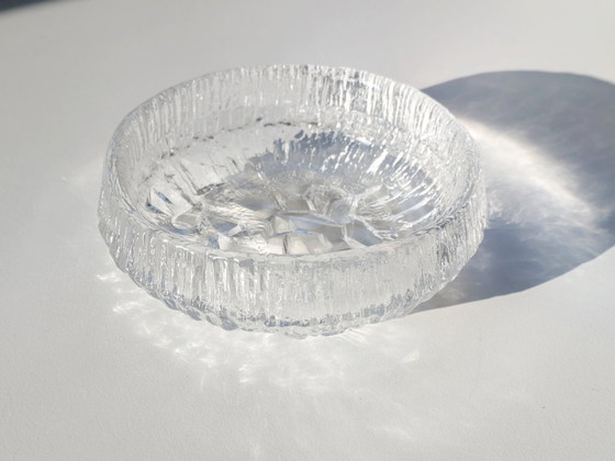 Image 1 of Vintage Iittala "Lunaria" brutalistische glazen kom van Tapio Wirkkala, Finland, jaren 1970 Design