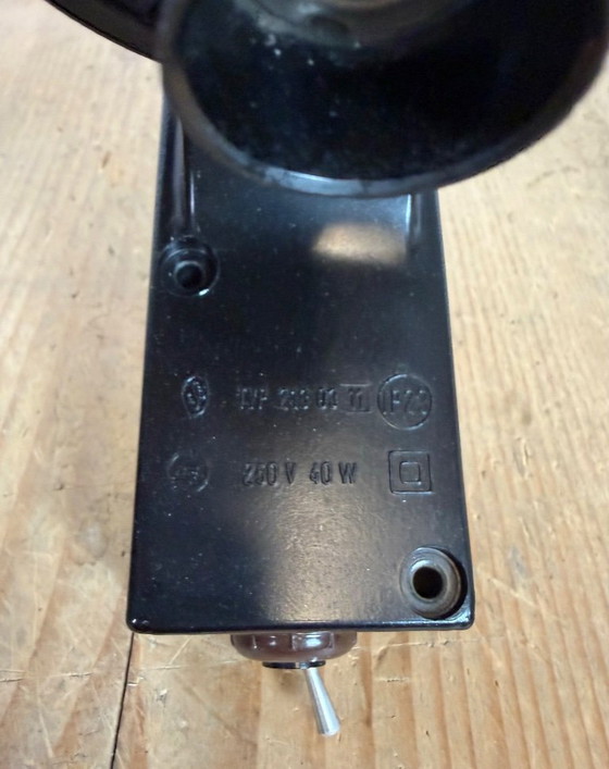 Image 1 of Industrial Brown Bakelite Wall Light with Milk Glass, 1960s