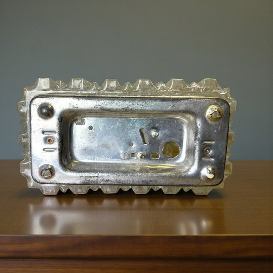 Image 1 of Lámpara de techo o pared rectangular pequeña de cristal, empotrada o de pared