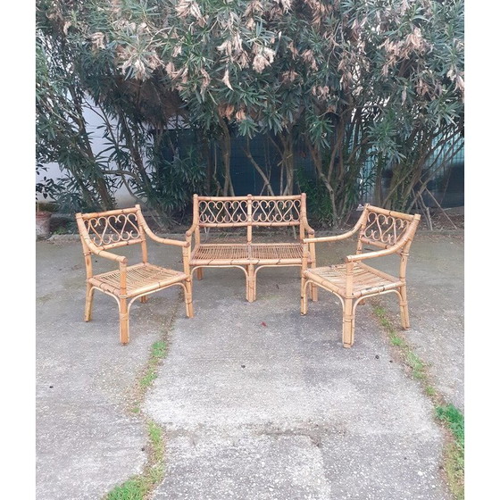 Image 1 of Vintage living room set in bamboo, 1970