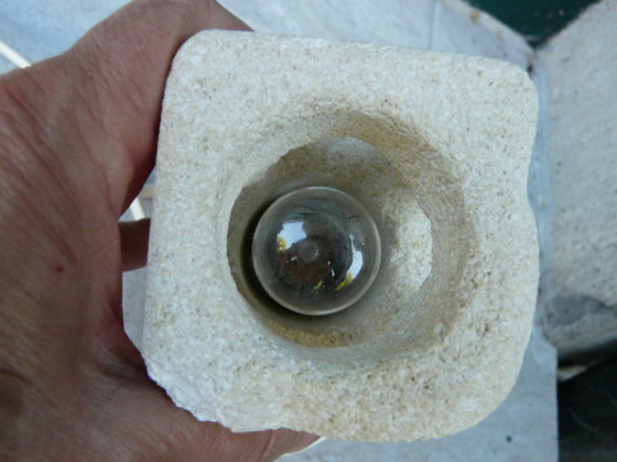 Image 1 of Vintage Albert Tormos owl lamp in stone