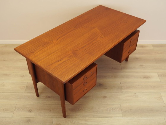 Image 1 of Scrivania in teak, design danese, anni '70, designer: Kai Kristiansen