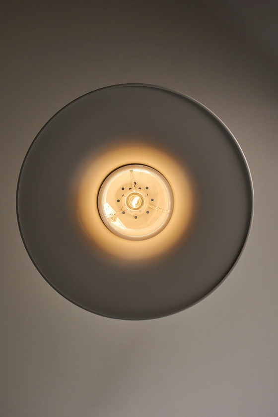 Lampada a sospensione in metallo bianco di Aneta, Svezia, anni '70, Plafoniere, Nero, Scandinavian (foto 12 di 14)