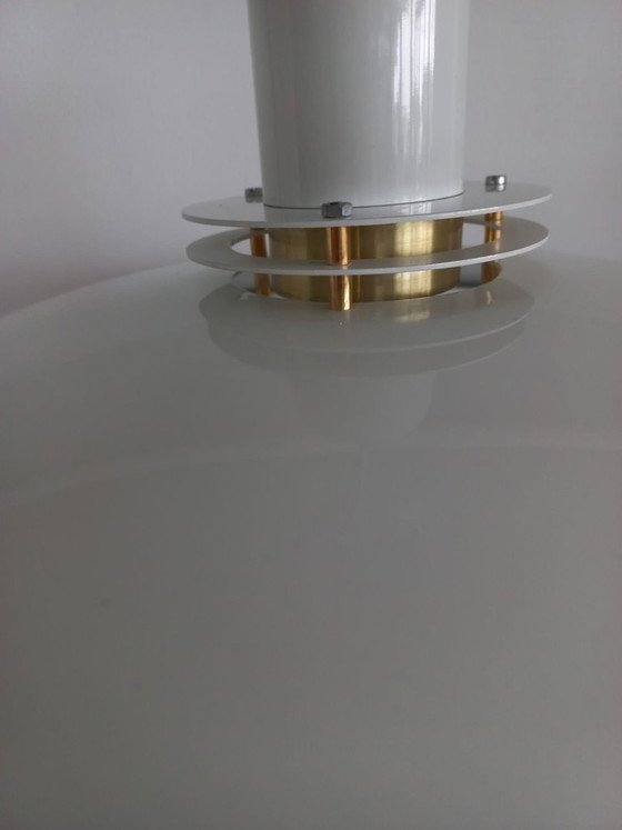 Image 1 of Plafonnier scandinave en métal, lampe en forme de bol/lampe annulaire, années 70/80