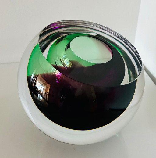 Objet en verre unique « PURPLE » de George Broft