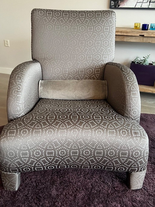 2 fauteuils B&B Italia Oriente + repose-pieds