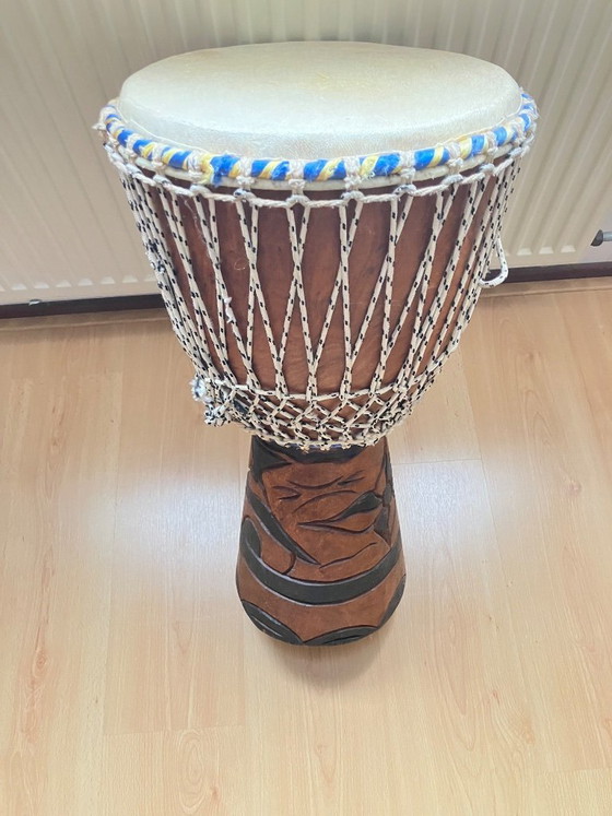 Auténtico tambor DJEMBE – Objetos decorativos, Cuero, Textil (photo 2 of 5)