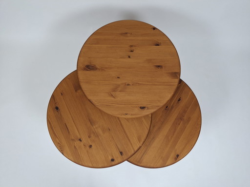 Ensemble de 3 tables d'appoint vintage, dans le style de Rainer Daumiller