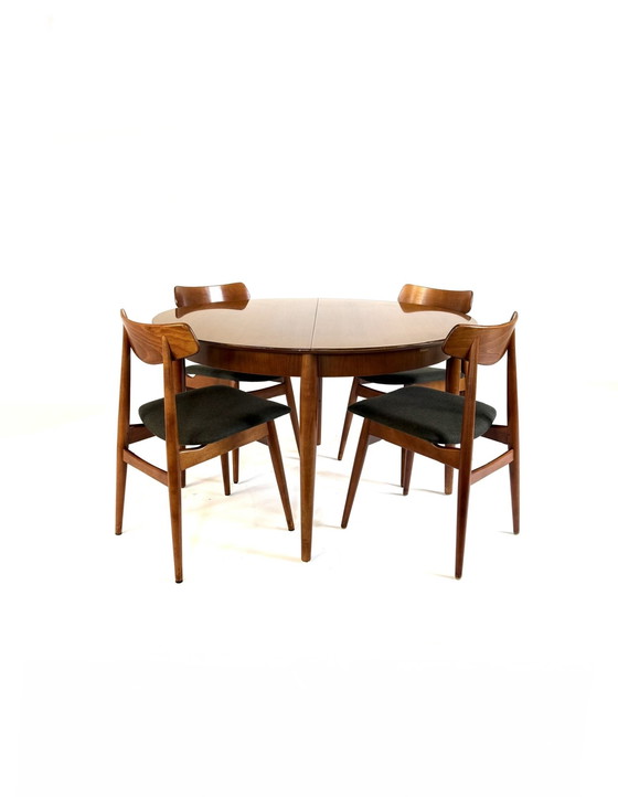 Image 1 of Vintage extendable walnut dining table, Lübke '60