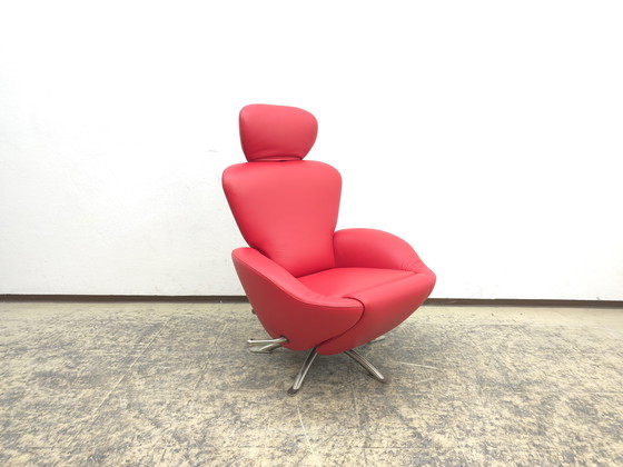 Image 1 of Poltrona Cassina Dodo, poltrona di design, poltrona in pelle, poltrona girevole, reclinabile, come nuova