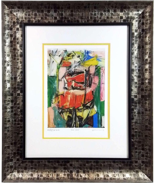 After Willem de Kooning (1904) Color Screen Print " Woman V " Ges Gen Ti
