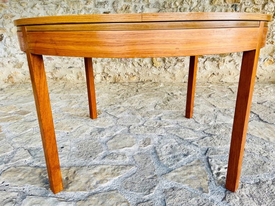 Image 1 of Mid-Century Extendable Teak Dining Table with Butterfly Leaf, By Van Pelt, 1960s