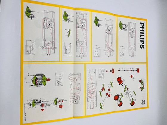 Image 1 of Lot of 11 technical diagrams for Philips games, 1967