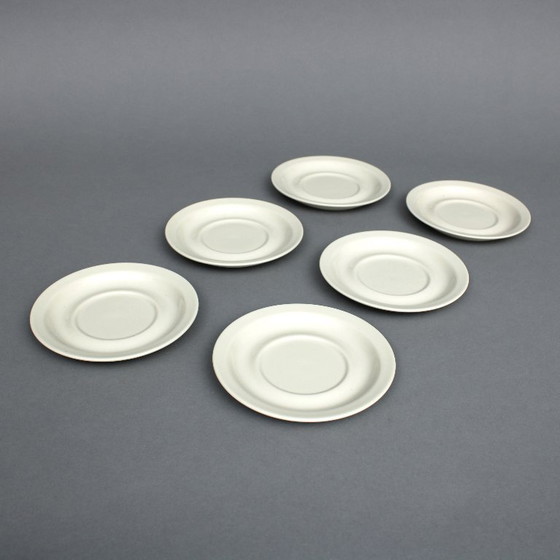 Image 1 of Göran Bäck (1923-2003) set of six saucers and three cups, Kesti, Arabia Finland, 1968