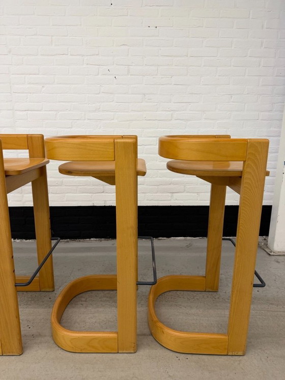 Image 1 of Set van 4 Willy Rizzo stijl barkrukken