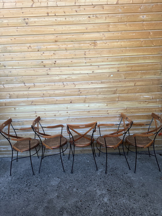 Image 1 of 5 x vintage bistro stoelen