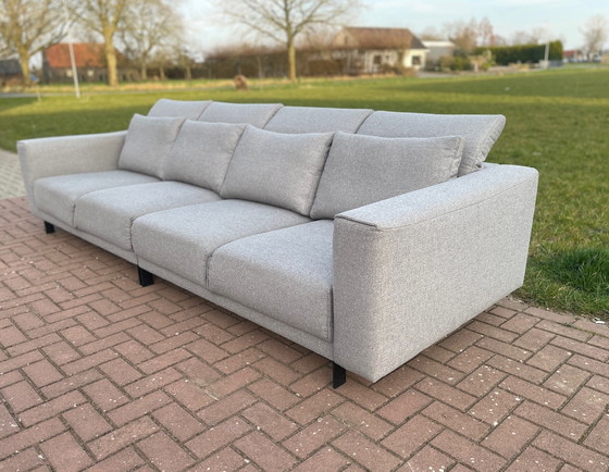 Image 1 of Montel Grey 4-Seater Fabric Sofa