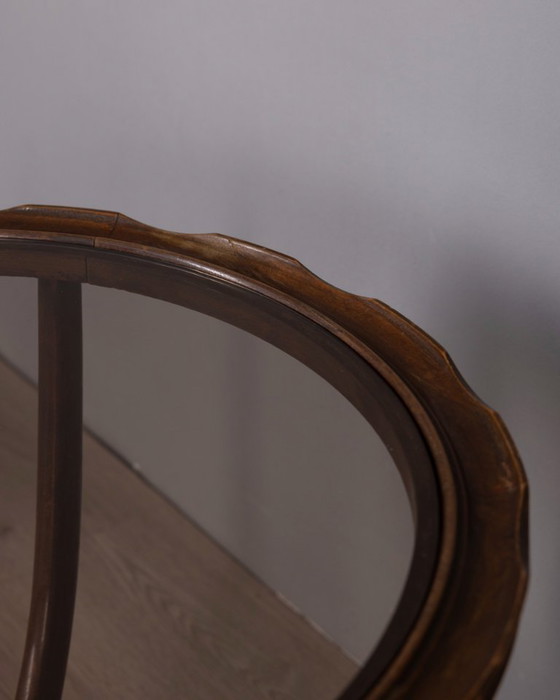 Image 1 of Tavolino da caffè vintage anni '50 in legno e vetro, design italiano.