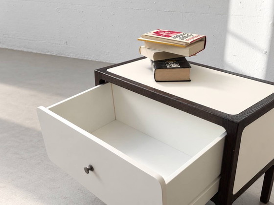Vintage Side Table by Victoria Baar, 1970s – Nightstands, Wood, Metal (photo 6 of 12)