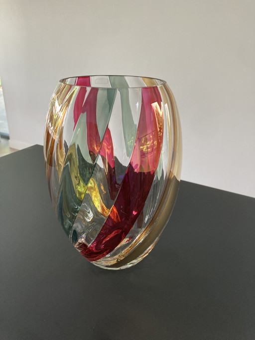 Unique vase made of Bohemian glass