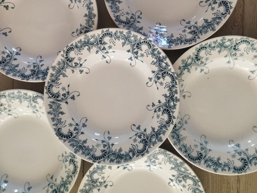 "Byzantine" - 6 ironstone soup plates from St-Amand & Hamage