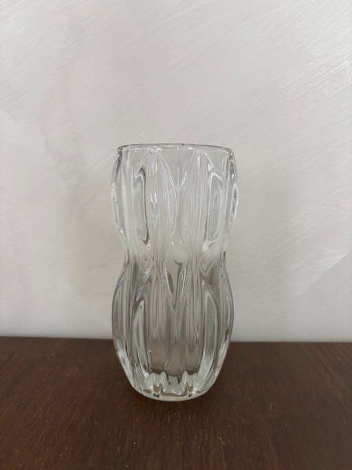Vintage SKLO Union vase by Jan Schmidt in glass