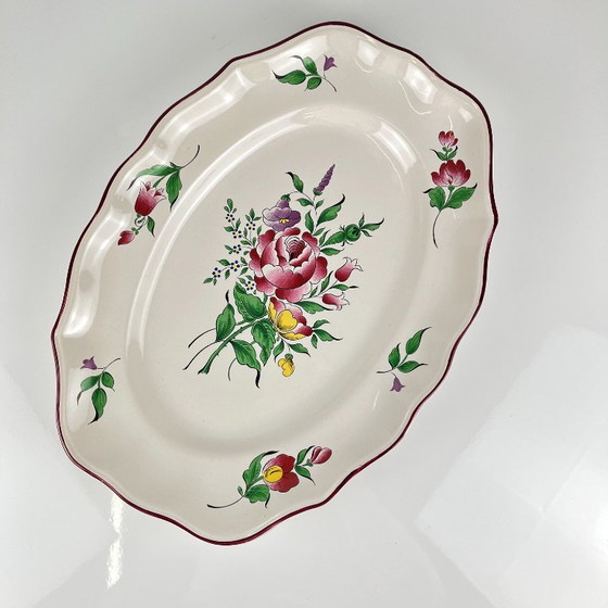 Ovale schaal met platte onderkant, model Streetlight van KG Lunéville, rozenpatroon – Servies, Ceramic (photo 2 of 7)
