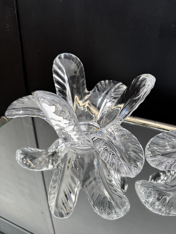 Image 1 of Vassoio portaoggetti in cristallo a forma di palma degli anni '70