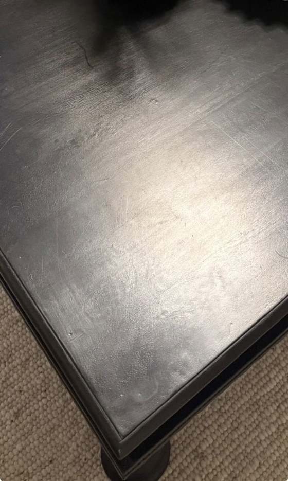 Image 1 of Tavolino da caffè artigianale in legno massello di sheesham - pezzo unico