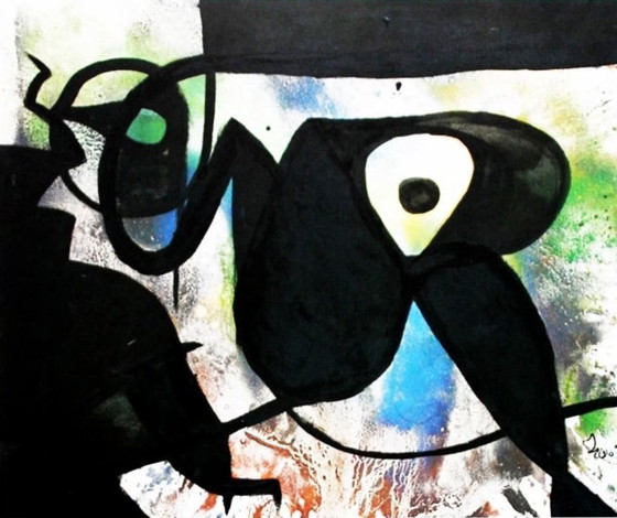 Image 1 of Joan Miro: "Pintura, Escultura Ceramica, 1982" Tentoonstellingsposter Voor De Tentoonstelling In Barcelona In 1982