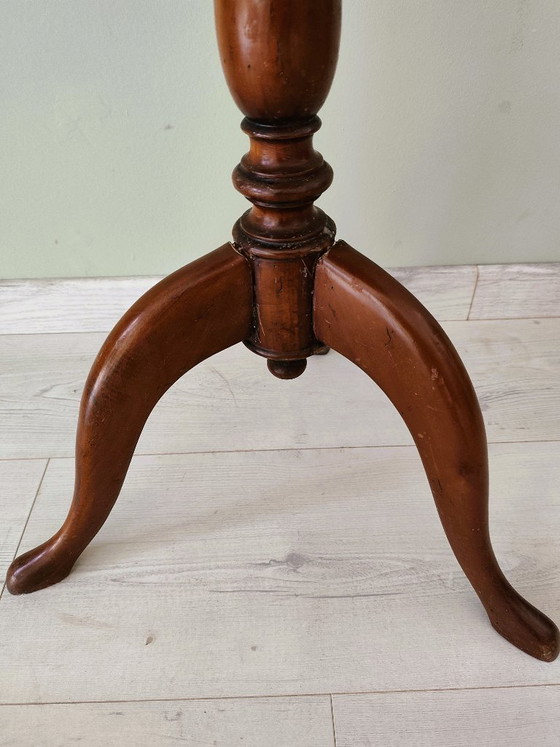 Image 1 of antique tripod pedestal table