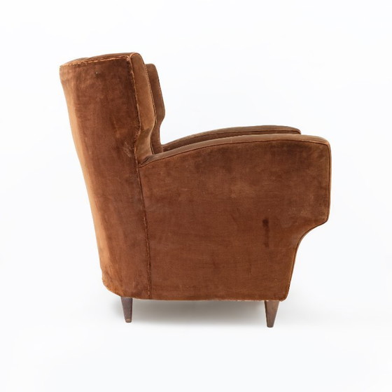 Image 1 of Poltrone Melchiorre Bega Mid-Century in velluto, Italia, anni '50, coppia