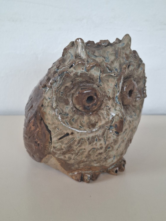 Image 1 of Vintage Swedish Boho hippie lamp with owl