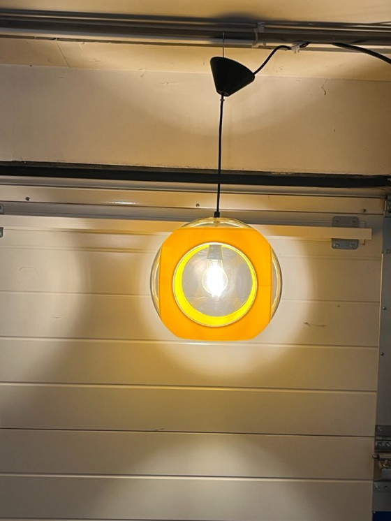 Image 1 of Lampada a sospensione gialla Space Age Bug Eye di Massive