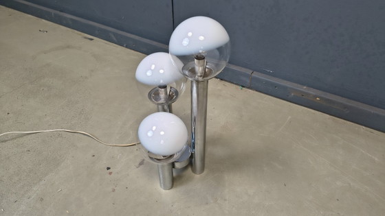 Vintage Table Lamp by Mazzega, 1970s – Metal, Chrome (photo 7 of 11)