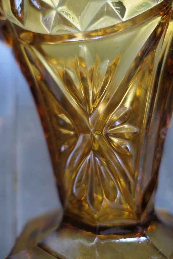 Image 1 of Jarrón Art Déco de Rudolf Schrötter, con flor de piqué