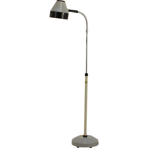 Vintage floor lamp model B130 in plastic and chrome, Poland 1960