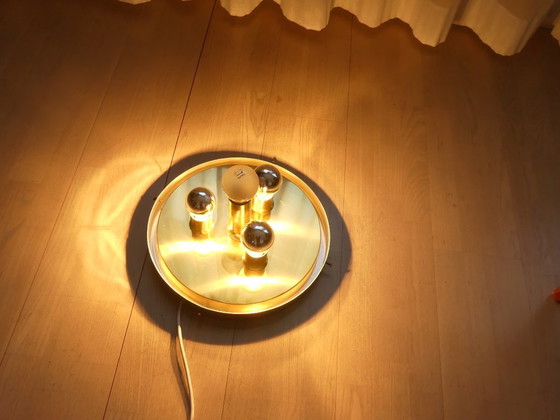 Kaiser Ceiling Light Plafonier Sconce Smoked Glass Brass – Kaiser Leuchten (photo 15 of 18)