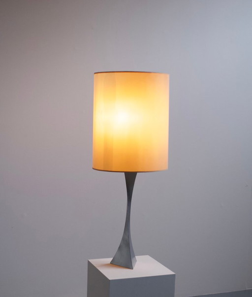 Tischlampe aus Chrom von A. Tonello & A. Montagna Grillo für High Society, Italien 70er Jahre.