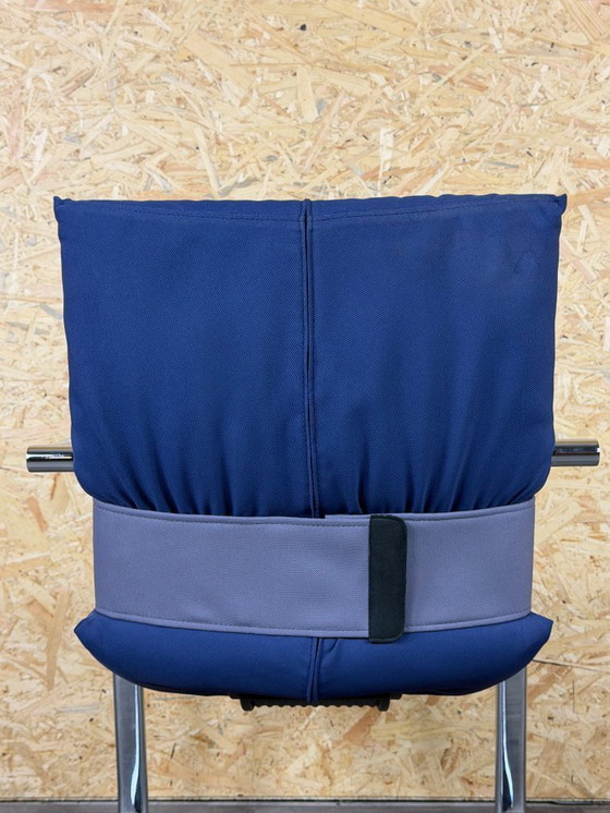 Image 1 of 1990s Vitra Figura Freischwinger Design Mario Bellini Objekt X Metall & Stoff